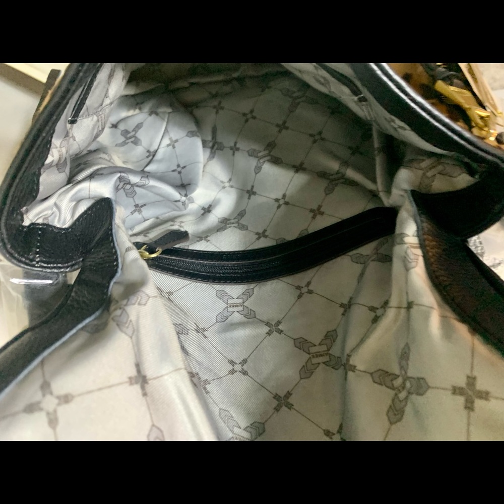 Leopard Print Shoulder Bag with Black Accents NWT - Picture 5 of 6
